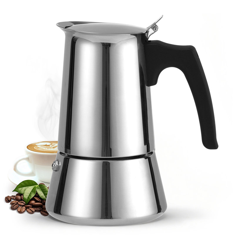 6 Cup 300ml Moka Pot Stainless Steel Espresso Coffee Maker