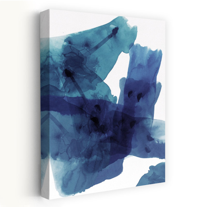 Art contemporain, art abstrait abstrait "Bold Ocean", H 12 po x l 8 po