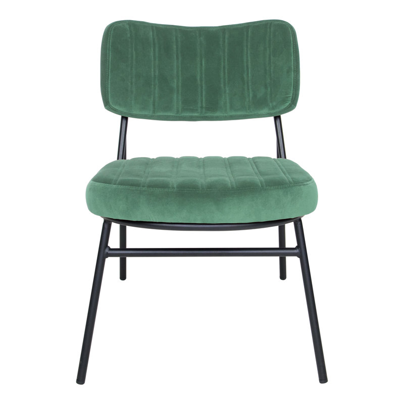 Chaise d'appoint de salle à manger en velours Glenton, Velours turquoise