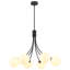Lustre 6 lumières à intensité variable moderne avec abat-jour en verre opale-1638956057