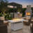 , 50000 , White Aluminum, Rectangular Fire Pit, Lava Rock, Tempered Glass Wind Guard, Waterproof Cover, Deck Entertaining 54.3 Inches Outdoor Patio Aluminum Table, Propane Gas, Stainless Burner And-128994536