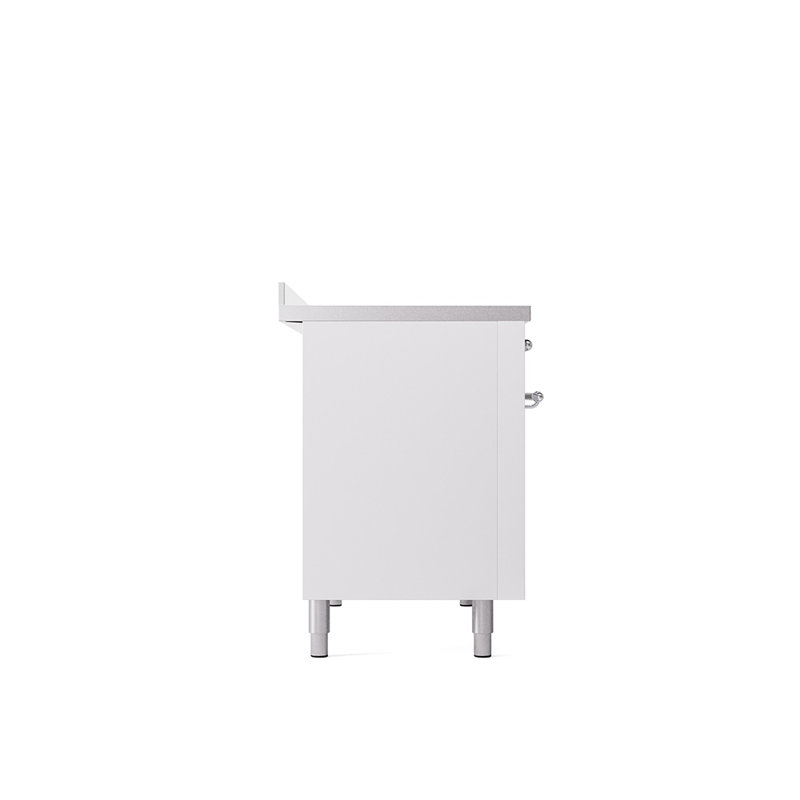 ILVE Nostalgie II 48 in Induction Range, White/Chrome