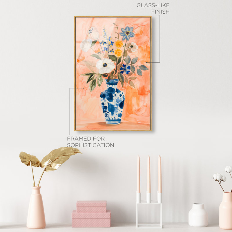 Vibrant Tapestry II Canvas Floral & Botanical Print by Oliver Gal, 25"H x 17"W, Gold Frame