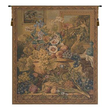 Bouquet Flamand Floral French Jacquard Woven Wall Art Hanging