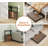 Rustic Brown Folding Computer Desk, No Assembly Space Saving Writing Table-219228384