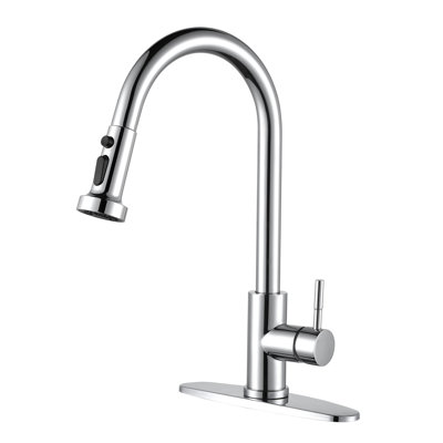 Robinet de cuisine rétractable à poignée simple avec jet avancé 3 modes