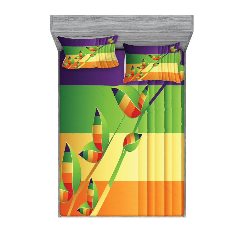 Microfiber Sheet Set, Queen Sheet Set with Fitted Sheet