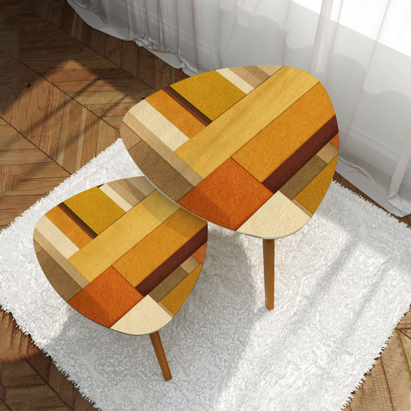 Ensemble de 2 tables basses gigognes Triangle