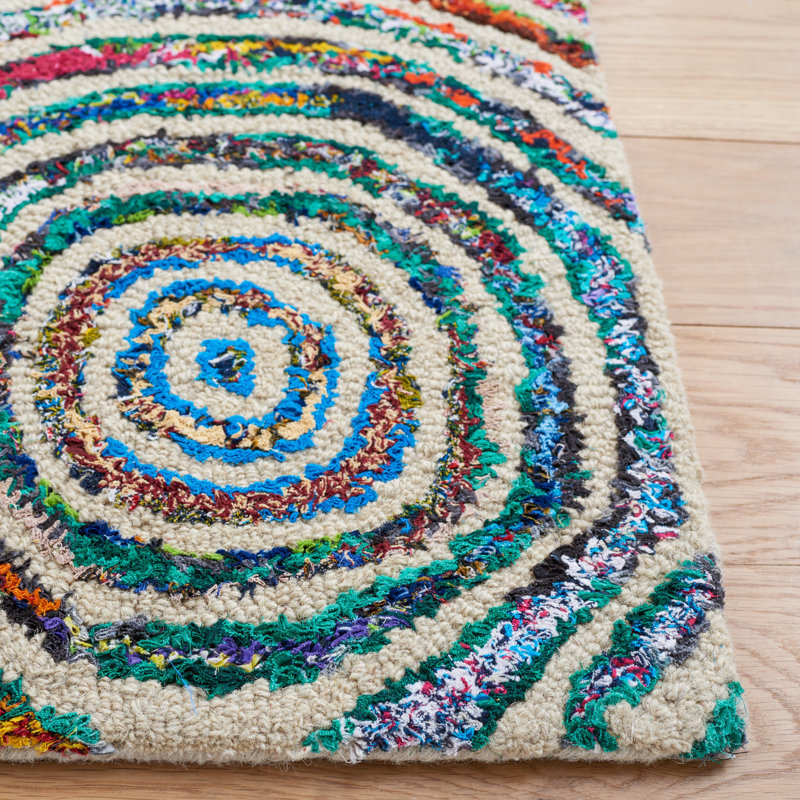 Anaheim Nantucket Hand Tufted Wool/Cotton Oriental Rug in Purple/Green/Blue, Rectangle 9' x 12'