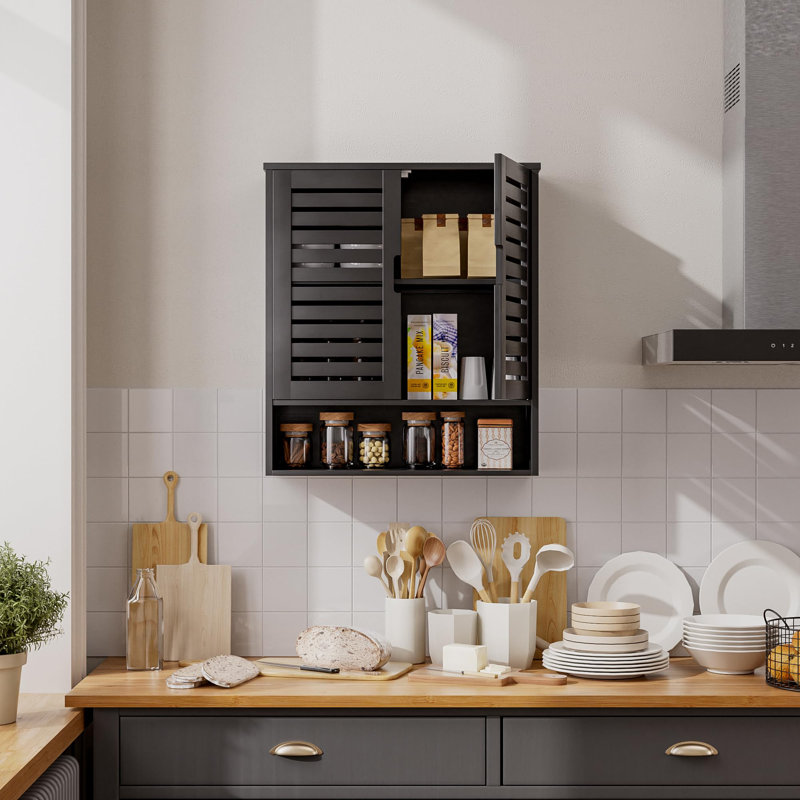 Wall Mounted Required Bathroom Cabinet, Black