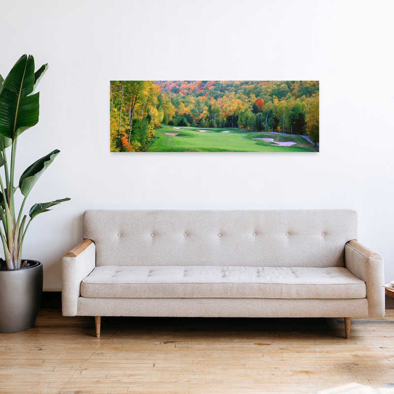 Nouvelle-Angleterre, terrain de golf, Nouvelle-Angleterre, États-Unis, coloré, paisible, automne, forêt, art mural