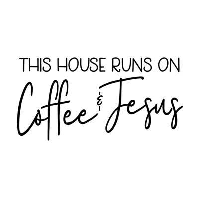 This House Runs On Coffee And Jesus - Impression sur toile tendue