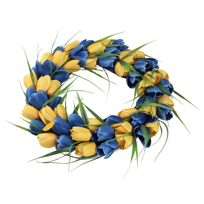 Faux Tulip 40cm Wreath