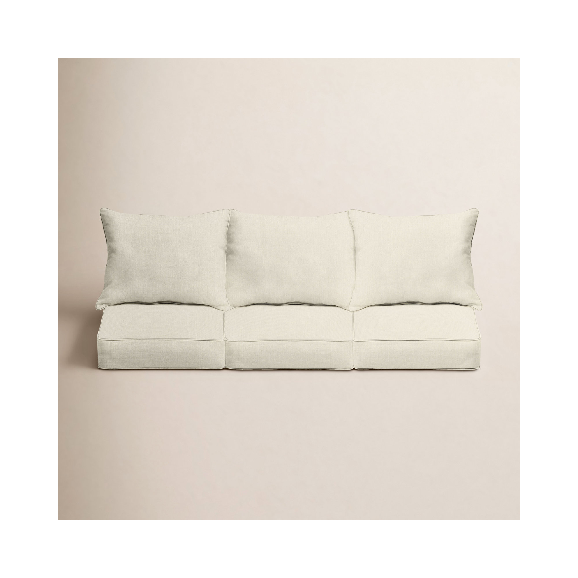 Davana Outdoor Sofa, 27" W x 23" D, Canvas Cloud Sunbrella® Canvas