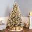 Snowy Bedford 7.5' Frosted Green Pine Artificial Christmas Tree with 700 Clear Lights