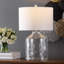 Lampe de table transparente 23 po Roseburg