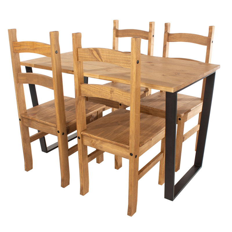 Texas 4 - Person Dining Set, 75cm H x 118cm W x 75cm D