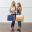 Grand sac fourre-tout de plage en tissu réutilisable - toile de jute ombrée
