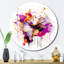 Horloge murale mauve et orange-93382054