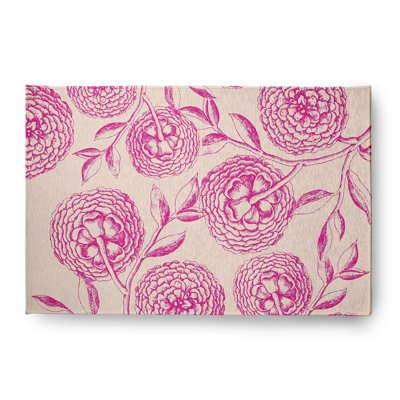 Chenille Floral Indoor Rug