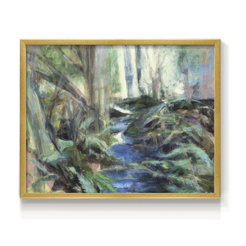 Rambling Blues -Framed Print - Restickable, 8" H x 10" W