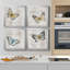 Carte postale papillon I - ensemble de 4 peintures sur toile encadrées-1094552957-1094552956