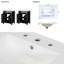 Meuble-lavabo double moderne 48 po avec lavabos en céramique, portes à fermeture douce, poignées dorées-992324459