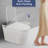 Smart Toilet With Bidet, Auto Open And Close Feature, Heated Seat, Warm Water Dry, Foot Sensor, Fountain Washing Modes, Adjustable Temp, , Dryer Side Button Memory, High - Quality Ceramics Automatic