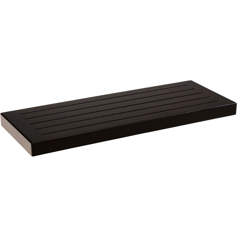 Tablette flottante en bois de teck Moa, H 1,5 po x l 24 po x P 9 po
