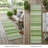 2' X 8' Artichoke Green Striped Washable Indoor Outdoor Runner Rug