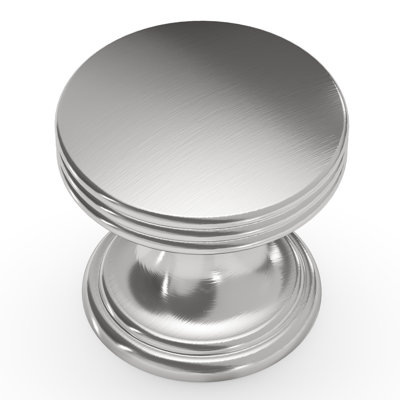 American Diner Collection Round Knob - 1 " Diameter Cabinet Knob Satin Nickel - Transitional, Traditional Hardware for Drawers & Cabinets