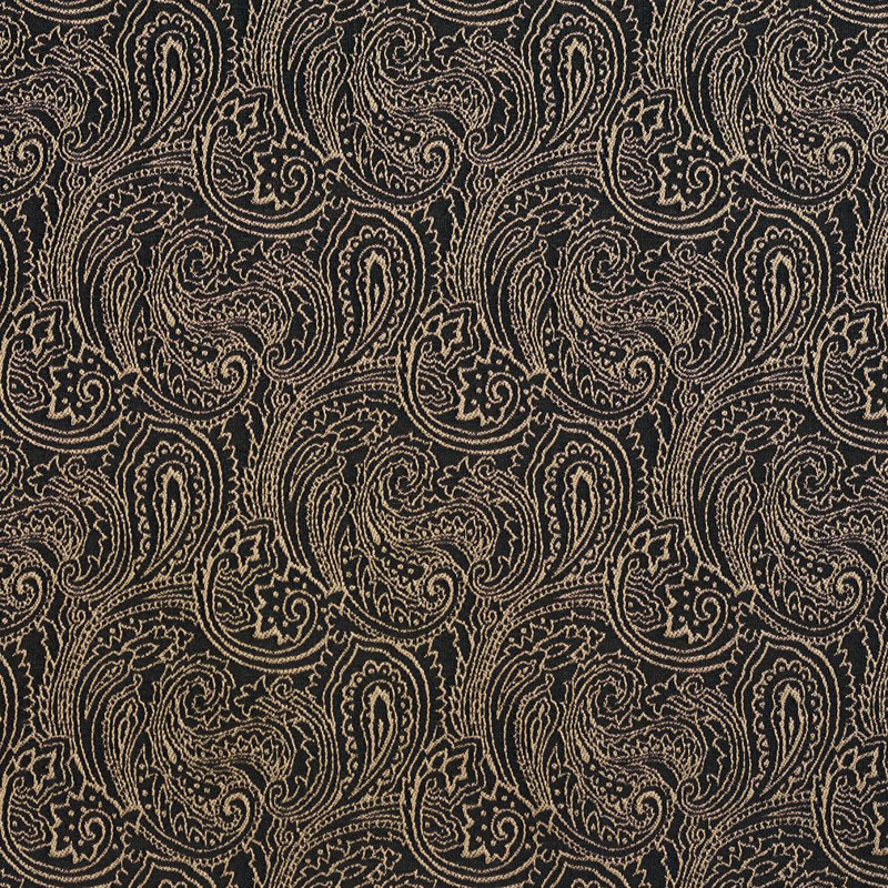 Tissu motif cachemire, Noir