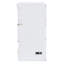 Lit escamotable double avec port USB et grand tiroir, blanc
