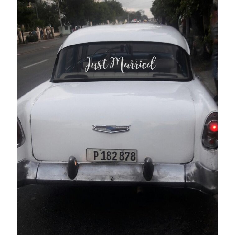 Oriental Trading : Customer Reviews : Just Married Window Cling