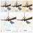 52'' Solid Wood Ceiling Fan with LED Lights-1861435071