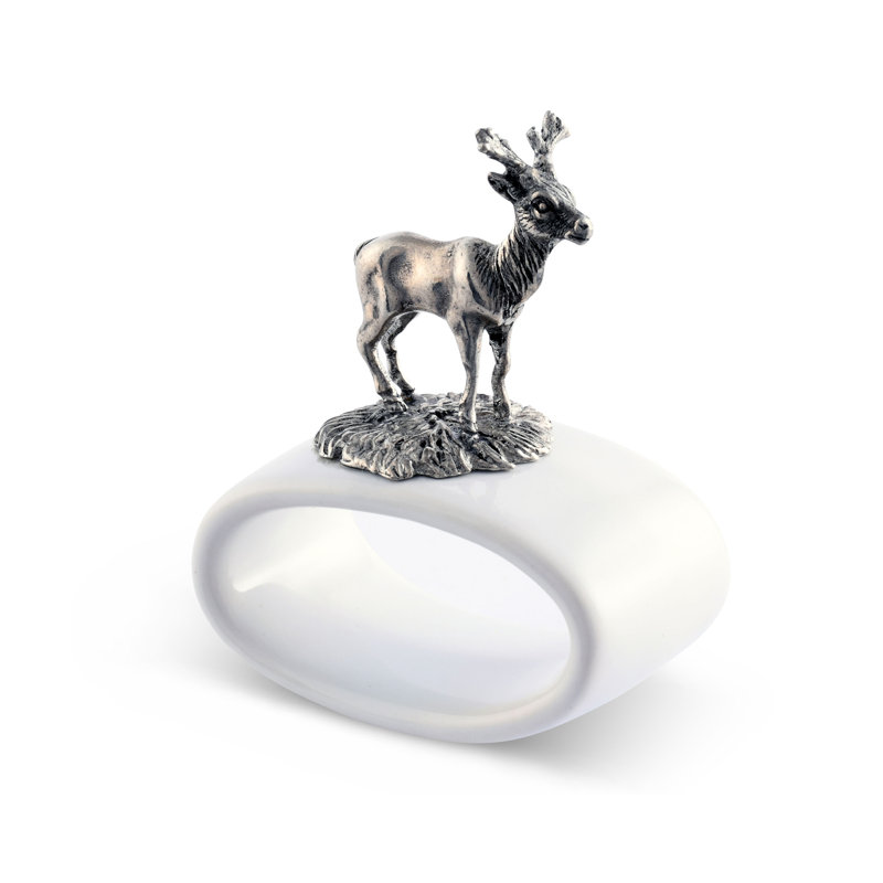 Lodge Deer Stoneware Napkin Ring