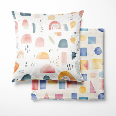 Coussin décoratif Boho Kids - Rainbow Shapes