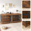 Caisse rustique pour chien 86 po Rustic Brown