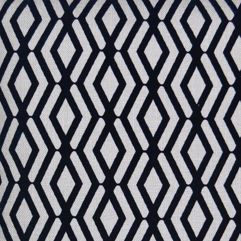 Fulcrum Geometric Reversible Throw Pillow, Navy, Rectangle 14"H x 24"W