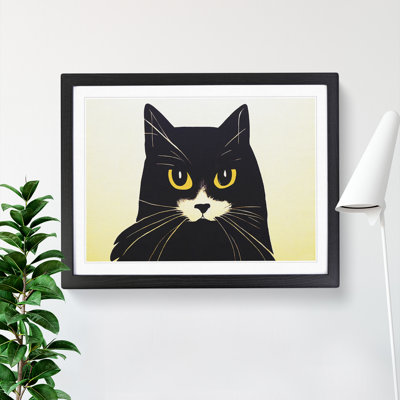 XH1022-6819X Peaceful Cat Abstract - Picture Frame Print