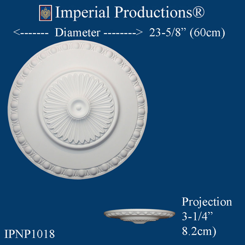 Médaillon de plafond H 24 po x l 24 po x P 3 1/4 po