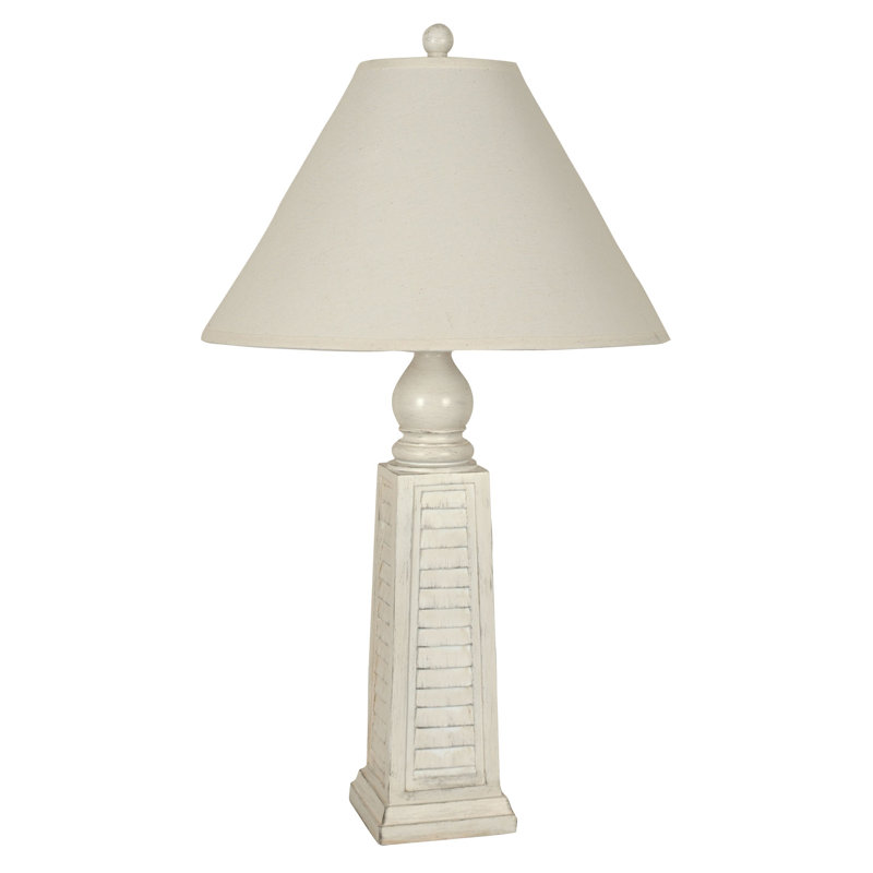 Lampe de table avec abat-jour 29 po, Blanc