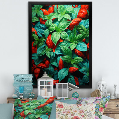 Herbs Basil Vibrance 1 - Floral Herbs Wall Art