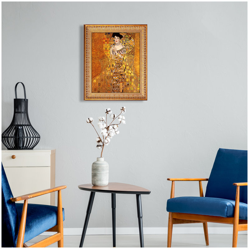 Gustav Klimt Gold Framed Artwork 24.5 x 20.5 inches