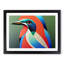 Angelical Kingfisher Bird Abstract - Framed Print-975425244-975425243