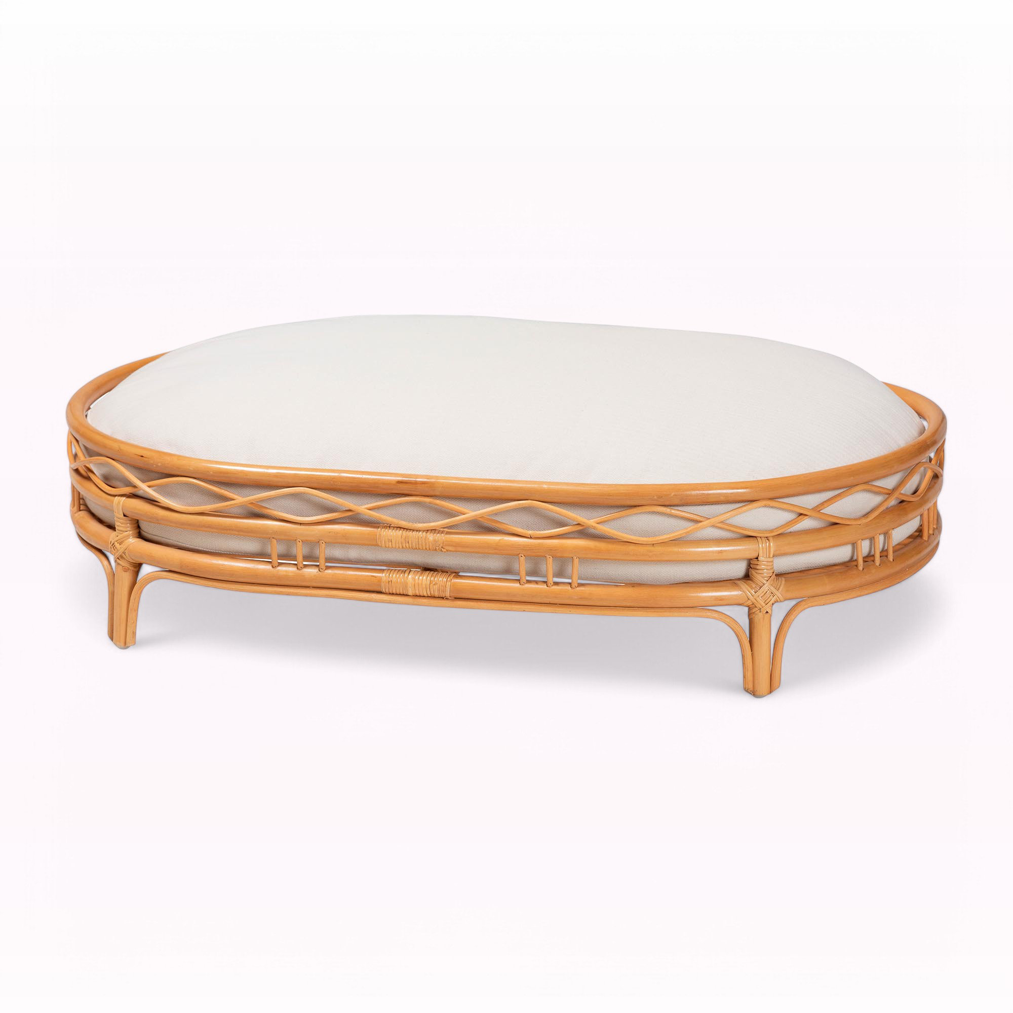 Tucker Murphy Pet™ Remy Rattan Pet Bed in Bohemian Honey | Wayfair - Bohemian-Inspired Rattan Pet Beds Decor