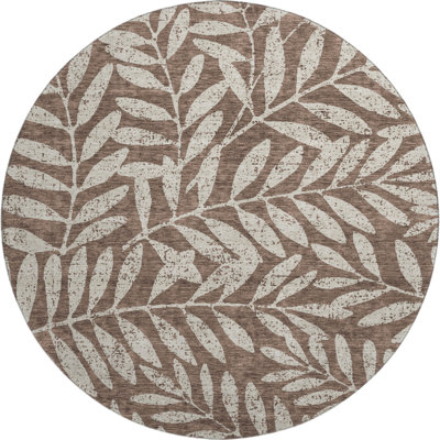 Premium Machine Washable Prisco Brown Rug