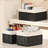 Wicker Basket, Set Of 3 Hand-Woven Storage Baskets For Organizing, Rectangle Wicker Storage Basket Bins With Handles, Small Toilet Paper Storage Baskets For Shelves & Decor-24423963