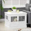 Table de bout Pawhut en bois avec triple porte
