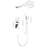 Shower System In Finish - Head, Hand Shower, Slide Bar, Arm, Hose, Valve Trim Combination With Decoration For Bathroom Appeal